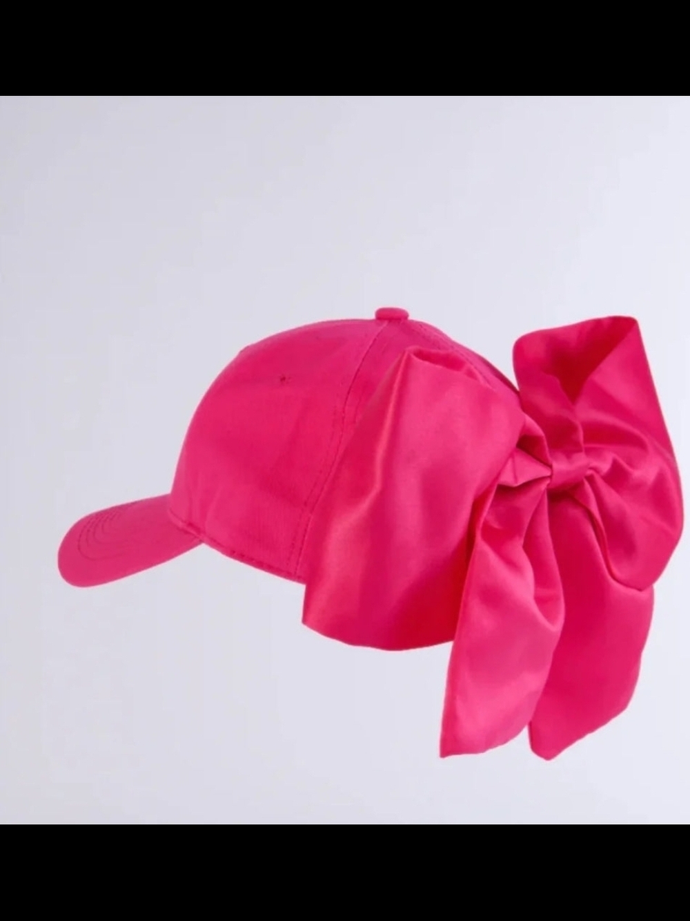 Hot Pink Bow Baseball Cap